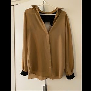 Tibi Cut Out Button Down Shirt